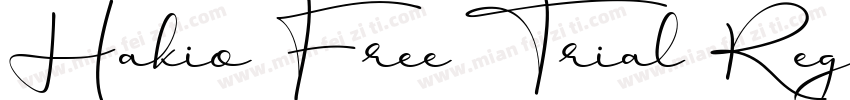 Hakio Free Trial Reg字体转换